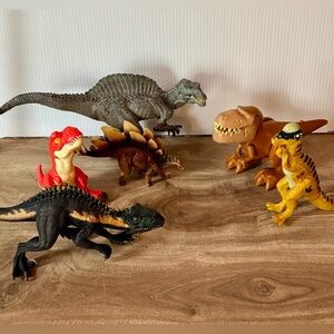 Dinosaur Mixed Toy lot of 6 Mixed Brands Dinosaurs & Jurassic World Species